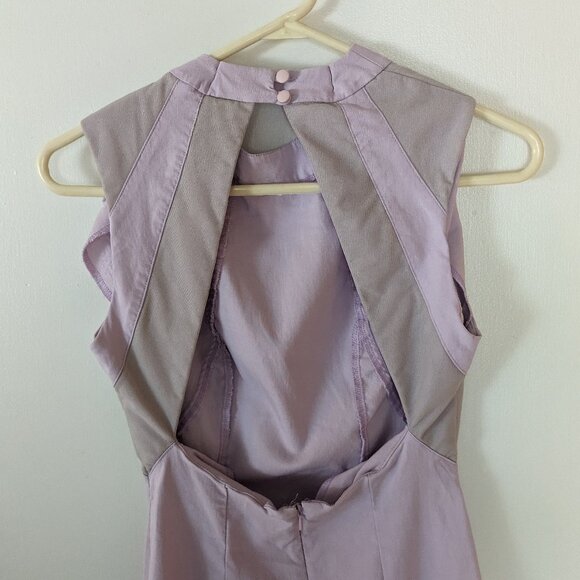 ASOS Light Purple Sleeveless Open Back Bodycon Dress Size 6 EUC - Picture 7 of 12